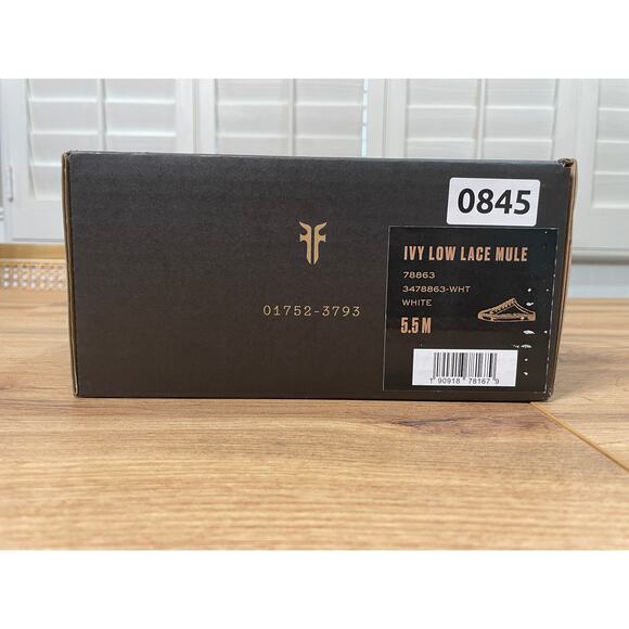 Frye Ivy Low Lace Mule Sneaker White Luxe Leather Size 5.5 NIB Arch Support - Picture 11 of 12